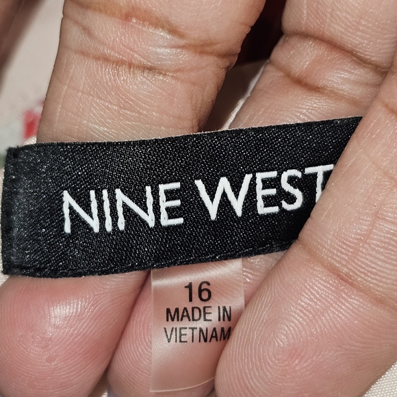 Nine West Purple Pink Floral Print Rosebud Blazer Jacket and Dress Set - Picture 10 of 13